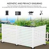 Kozyard 50" W x 48" H Outdoor Privacy Screens Aluminum Post Framed Flat Fence Panels Kit for AC Trash Can Storage - 3 of 4