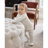 MiniMoi Baby and Toddler "Soft Stripe" Cotton Rich 2 Way Zipper Footie Lilac 3 Months - 2 of 4