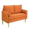 NicBex 64.96 Inch Linen Love Seat Sofa with 2 Armrests Pillows for Living Room,Bedroom,Office,Apartment - 2 of 4