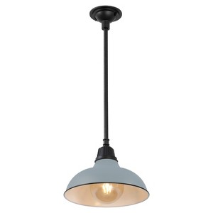 JONATHAN Y Jasper Farmhouse Industrial Indoor/Outdoor Iron LED Pendant - 1 of 4
