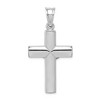 Black Bow Jewelry Sterling Silver Rhodium-Plated Hollow Crucifix Cross Pendant, 23x45mm - 3 of 4