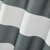 LunaLulinlk Gray Striped Printed Fabric Shower Curtain - 4 of 4