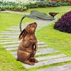 SPI Home Rabbit, Bird and Leaf Birdfeeder – 18-Inch Cast Aluminum Outdoor Feeder with Nature-Inspired Bronze Finish - 2 of 4