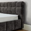 PAGED King Size Bed Upholstered Bed Frame with Drawer and Chenille Fabric Headboard, Easy Assembly, Noise Free - 4 of 4