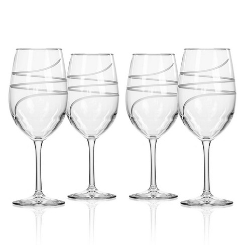 Italian Collection Crystal 15 Oz 'Nicol' Multicolored Stem Water or Wine Glasses 