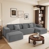 GDFStudio Blalock 132" Modern 4-Seater Modular U-Shaped Corduroy Sectional Sofa - 2 of 4