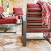 Leisure Made Jasper 4pc Aluminum Seating in Red Fabric - 4 of 4