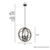 Hunter Fans 19" Gablecrest Pendant Light French Oak Finish - Elegant Quatrefoil Design for Dining Room or Kitchen Island - 4 of 4