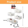 5 Tier Rotating Kitchen Storage Rack, Metal Mesh Rolling Cart Organizer w/ Top Lid, Organizador de Frutas Y Verduras for Fruit Vegetable Grocery - 2 of 4