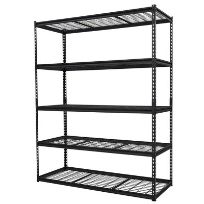 COZONY 5-Tier Garage Storage Shelves – Heavy Duty Metal Utility Rack with Adjustable Height for Basement & Workshop