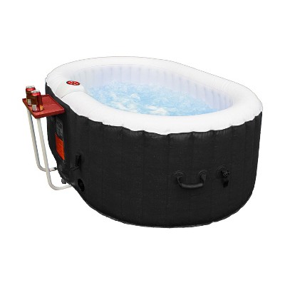 ALEKO Outdoor Portable Inflatable Hot Tub Spa 100 Jets with Cover