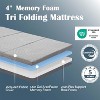 BAFODE Folding Mattress, 4 Inch CertiPUR-US Certified Memory Foam Twin XL Foldable Camping Mattress with Washable Cover, 80"¡Á38"¡Á4", Grey - 4 of 4