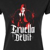 Women's - Disney Villains - Cruella Devil Spatter Fitted Graphic T-Shirt - 2 of 3