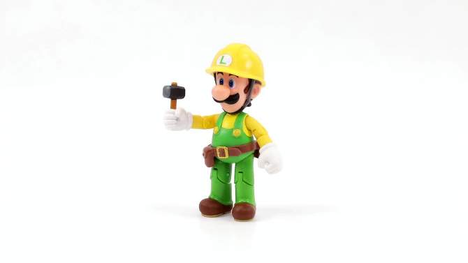 Nintendo Super Mario Builder Luigi with Utility Belt Action Figure, 2 of 8, play video
