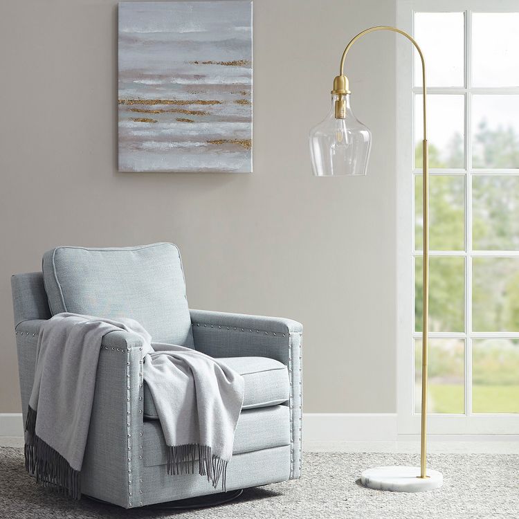 Arched Floor Lamp with Marble Base, 1 of 16