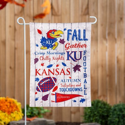 Evergreen University of Kansas Garden Flag 12 x 18 Inches Indoor Outdoor Decor