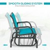 Resenkos Swing Glider Chair,  Outdoor Chair,Outdoor Glider Chair, Steel Swing Chai with Curved Armrests, Blue - 4 of 4