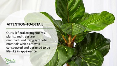 3' Green Plastic Triple Ball Boxwood Topiary in Black Pot