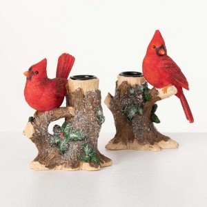 Cardinal Taper Candle Holders Multicolor 5"H Resin Set of 2 - 1 of 3