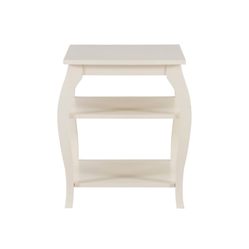 Aurora Solid Wood 2-Shelf Side Table Off-White - Powell, 3 of 16