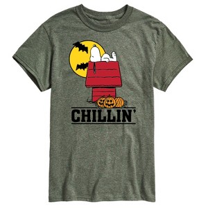 Men's - Peanuts - Snoopy Halloween House Chillin' Short Sleeve Graphic T-Shirt - 1 of 4