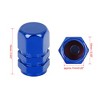 Unique Bargains Tire Stem Valve Caps Wheel Valve Covers Car Dustproof Hexagon Shape Aluminium Alloy Tire Cap 8  Pcs - 4 of 4