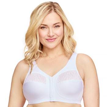 Glamorise Womens Magiclift Front-closure Support Wirefree Bra 1200 White  50i : Target