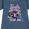 Girls' - Barbie - High School Dolls Graphic Short Sleeve Fleece Dress - 2 of 4