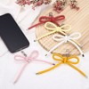 Unique Bargains PU Leather Bag Phone Charm Hanging Accessories Bow Keychains 4 Pcs - 3 of 4