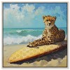 Art Remedy Cheetah Surfer Chic Coastal Wall Art Framed - 3 of 4