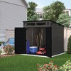 Suncast Modern Outdoor Storage Shed, 200 cu. ft. Peppercorn Resin Plastic Shed for Lawn Mower, Bikes, Utility Tools, Patio, & Yard. Weatherproof & - 4 of 4