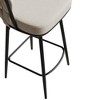 PAGED 360°Swivel Bar Chairs Set of 2, Modern Luxury Counter Stools with Metal Leg, Upholstered Dining Chairs for Home Pub - 4 of 4