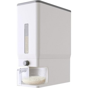 Rice Dispenser 25 Lbs(11.3kg), Rice Storage Container Sealed Moisture Proof with Measuring Cup for Kitchen Pantry Household, BPA-Free, 1 Pack - 1 of 4