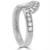 Pompeii3 1/2 cttw 14k White Gold Diamond Curved Contour Band For Forever Us 2 Stone Ring - 2 of 4