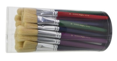 School Smart Black Bristle Paint Brushes, Short Handles, Set Of 24 : Target