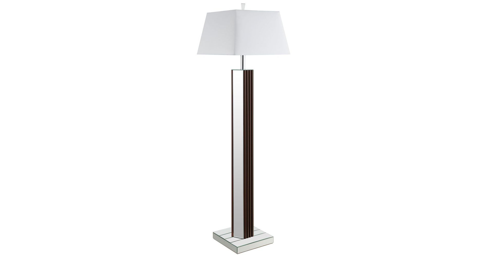 Coaster Co. of America,Elena 67-inch Square Tapered Mirrored Floor Lamp Brown