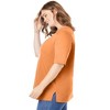 Woman Within Women's Plus Size Perfect Elbow-Sleeve Square-Neck Tee - 4 of 4