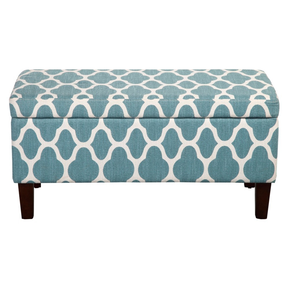 Homepop Geo Brights Collection Storage Bench - Teal Blue was $179.99 now $134.99 (25.0% off)