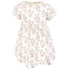 Hudson Baby Infant and Toddler Girls Cotton Dress and Cardigan Set, Pink Taupe Floral - 4 of 4