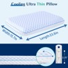 Itopfox Thin Cooling Gel Pillow for Stomach & Back Sleepers, Ultra Slim Memory Foam Pillow for Neck & Shoulder Pain Relief, Low Profile Design - 3 of 4