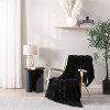 50"x60" Faux Fur Solid Reversible Throw Blanket Black - City Scene: Luxurious, Lightweight, Machine Washable - 4 of 4
