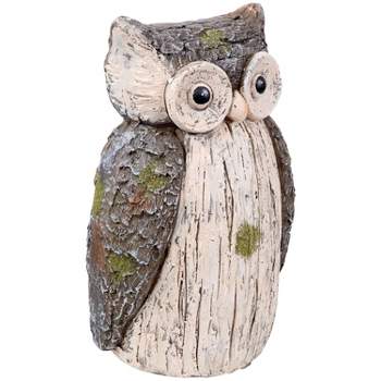 Sunnydaze Ophelia the Woodland Owl Statue - Indoor/Outdoor Decorative Figurine - 13"