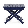 Portable Acacia Wood Folding Table,Outdoor Side Table With  Slat Paneling And A Foldable Frame,Folding Table Small - The Pop Home - 4 of 4