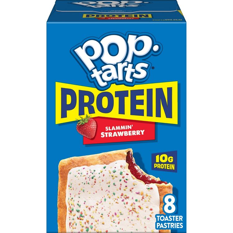 Pop-Tarts Protein Frosted Slammin' Strawberry Toaster Pastries - 14.3oz/8ct, 1 of 10