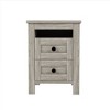 Farmhouse Nightstand With 2 Drawers And Top Open Cubby, Free Standing Bedroom Bedside Table With Legs Support, Wooden Storage End Table Home Furniture - 2 of 4
