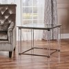 Side Table, Acrylic Tempered Glass End Table, Living Room Side Table, Small Night Stands, Square Bedside Table - 2 of 4