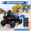 12V Kids Ride on Car, Electric Off-Road UTV Truck with Forward and Reverse Functions, Double Open Doors, Safety Belt, Horn, for Kids - 2 of 4