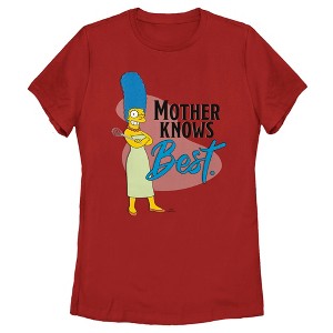 Women's The Simpsons Marge Mother Knows Best T-Shirt - 1 of 4