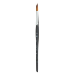 Princeton Aqua Elite Round Brush, Synthetic Bristles, Short Handle Watercolor Paintbrush, Matte Black, Size 10, 1 Count - 1 of 4