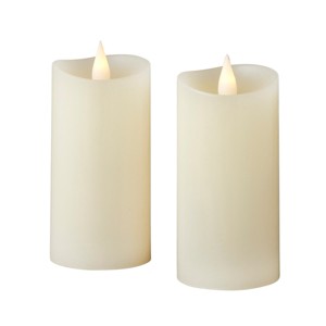 Christmas Classic Motion Flameless Candle 2x4 Set of 2, Ivory - 1 of 4